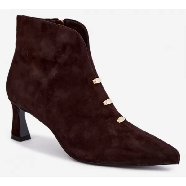  Dámské kotníkové boty D&A CR62-3496 CHOCOLATE 