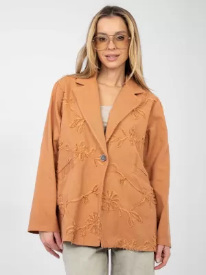 Dámské sako RUE PARIS IT-MA-FL9992.97 DARK ORANGE
