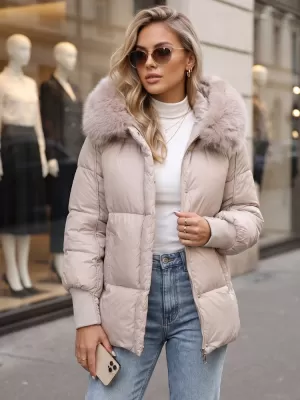 Dámská bunda DSTREET BÉŽOVÁ