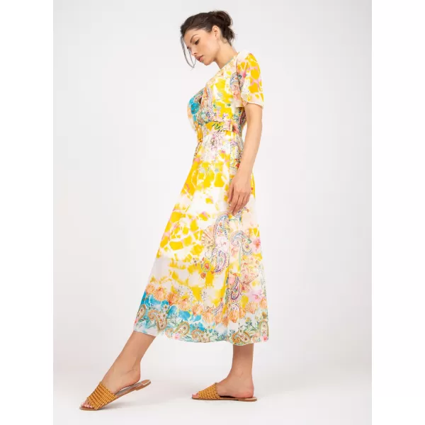  Dámské šaty ITALY MODA DHJ-SK-15967-1.01P WHITE-YELLOW 