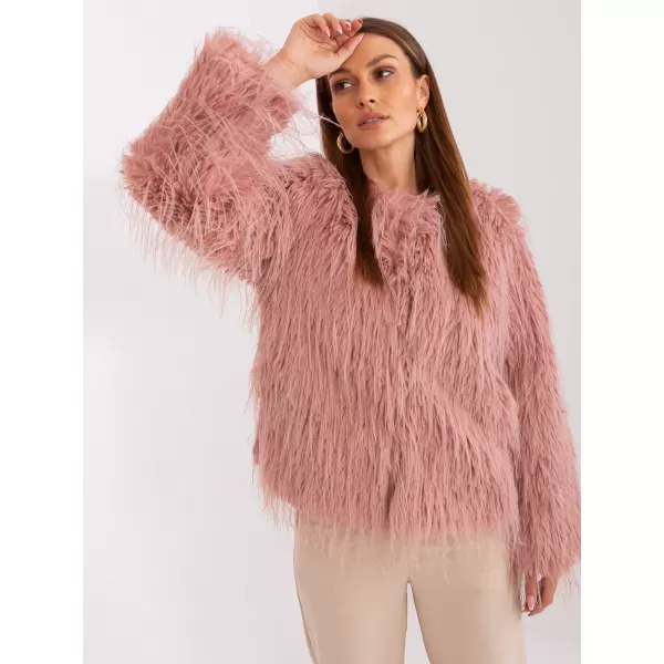  Dámská bunda WOOL FASHION ITALIA AT-KR-2359.96P DARK PINK 