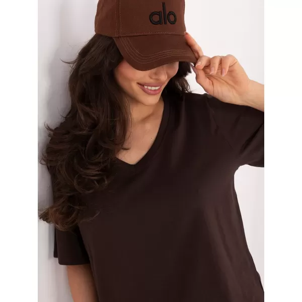  Dámské tričko RUE PARIS RV-BZ-A1268.18 DARK BROWN 