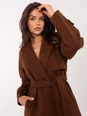 Dámský kabát RUE PARIS IT-PL-A9589.58 BROWN