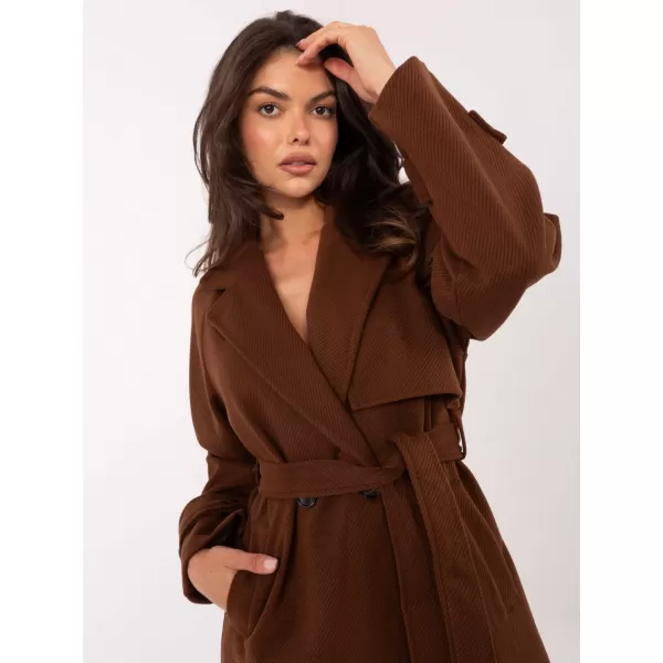  Dámský kabát RUE PARIS IT-PL-A9589.58 BROWN 