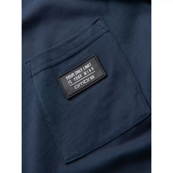  Pánské tričko OMBRE OM-TSCT-0305 NAVY BLUE 