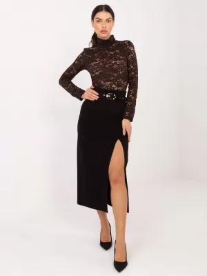 Dámská sukně RUE PARIS IT-SD-FL7393-1.16 BLACK