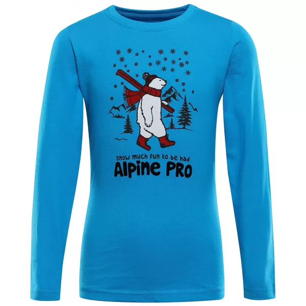  Dětské triko ALPINE PRO ECCO 2 NEON ATOMIC BLUE VARIANTA PA 