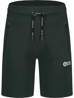 Pánské bavlněné kraťasy NORDBLANC RELAXEDFIT NBSPM8254 TMAVĚ ZELENÁ