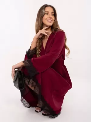 Dámské šaty ITALY MODA MI-SK-92477.18P BURGUNDY