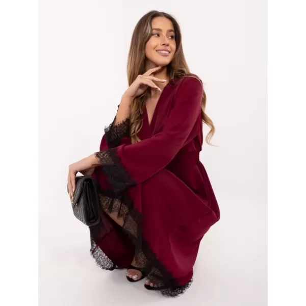  Dámské šaty ITALY MODA MI-SK-92477.18P BURGUNDY 