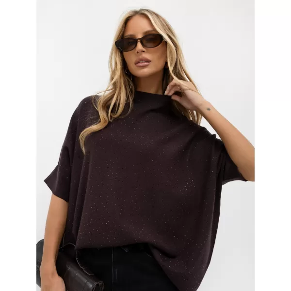 Dámský svetr ITALY MODA IR-SW-BWC6617.75 DARK BROWN 