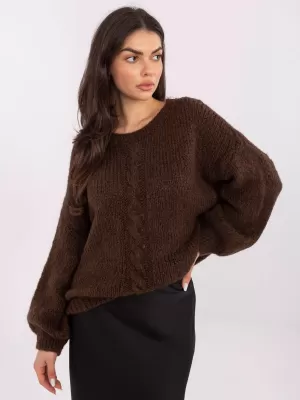 Dámský svetr ITALY MODA MI-SW-1610.18 DARK BROWN
