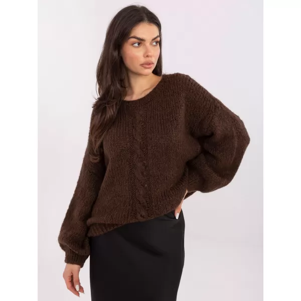  Dámský svetr ITALY MODA MI-SW-1610.18 DARK BROWN 