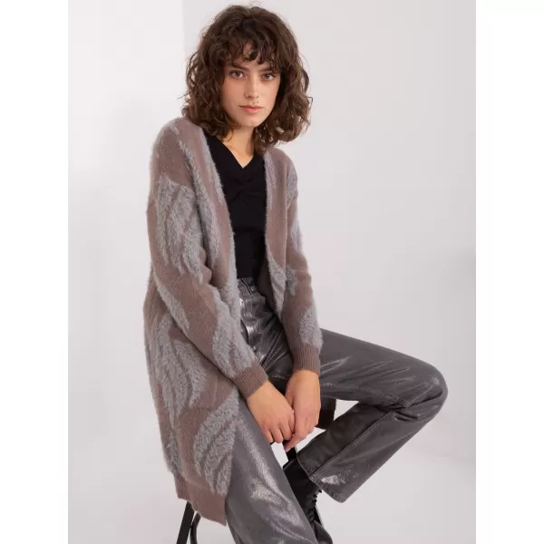  Dámský svetr WOOL FASHION ITALIA AT-SW-234501.00P DARK BROWN 