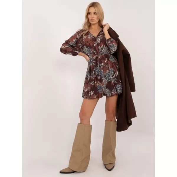  Dámské šaty ITALY MODA DHJ-SK-19861-6.42 BROWN 