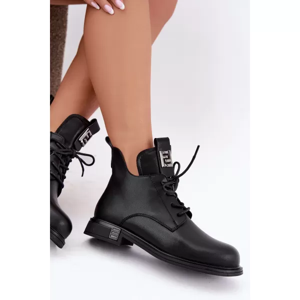  Dámské kotníkové boty D&A MK62-7034 BLACK 