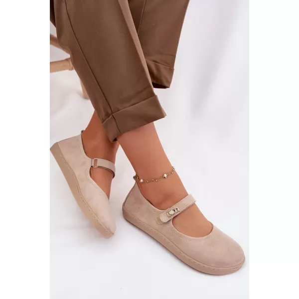  Dámské baleríny ZAZOO 10206 BEIGE 
