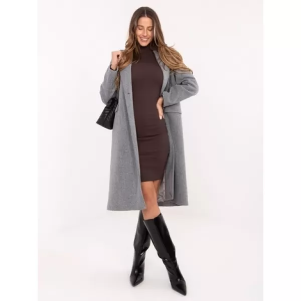  Dámské šaty RUE PARIS RV-SK-R5133.07P DARK BROWN 