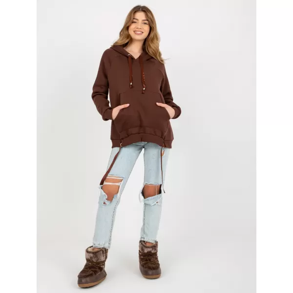  Dámská mikina OCH BELLA TW-BL-BL-1003.95P DARK BROWN 