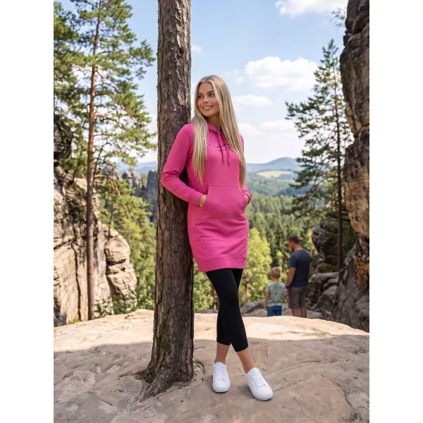  Dámská prodloužená mikina ALTISPORT ALW001419 PURPUROVÁ 