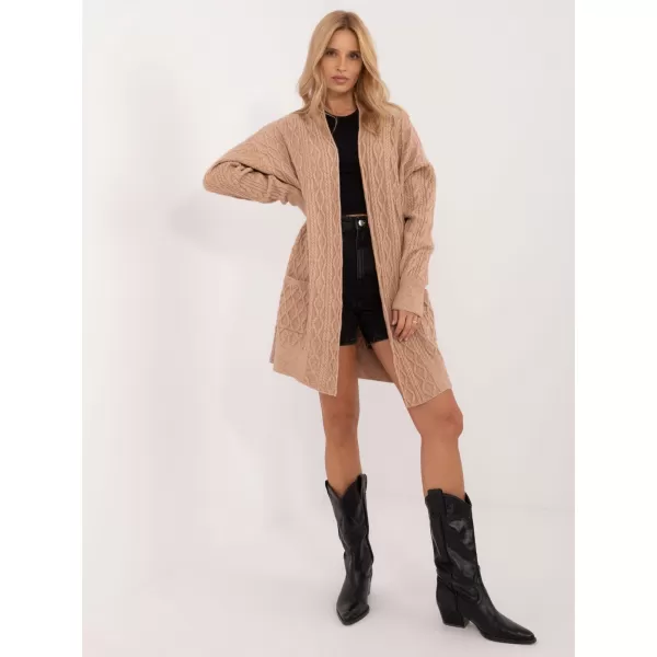  Dámský kardigan WOOL FASHION ITALIA AT-SW-2366.61 CAMEL 