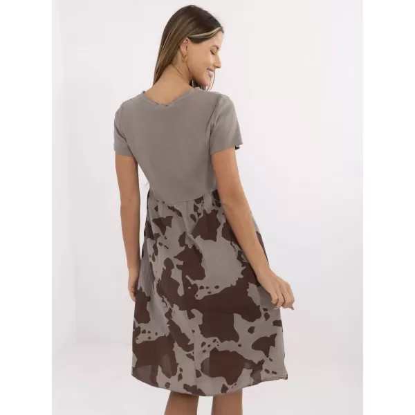  Dámské šaty ITALY MODA DHJ-SK-253701.80 DARK BEIGE 