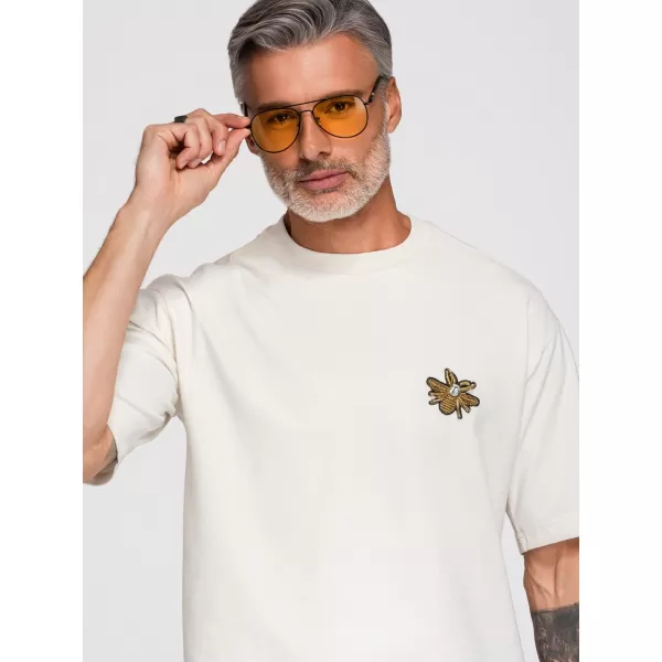  Pánské triko OMBRE OM-TSCT-0275 OFF-WHITE 