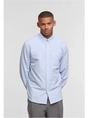 Pánská košile URBAN CLASSICS TB8093 LIGHT HORIZON BLUE/WHITE
