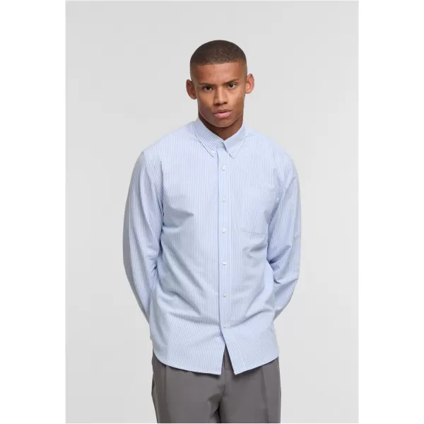  Pánská košile URBAN CLASSICS TB8093 LIGHT HORIZON BLUE/WHITE 