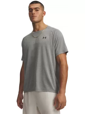 Pánské triko UNDER ARMOUR TECH TEXTURED SS 1382796-710 ZELENÁ