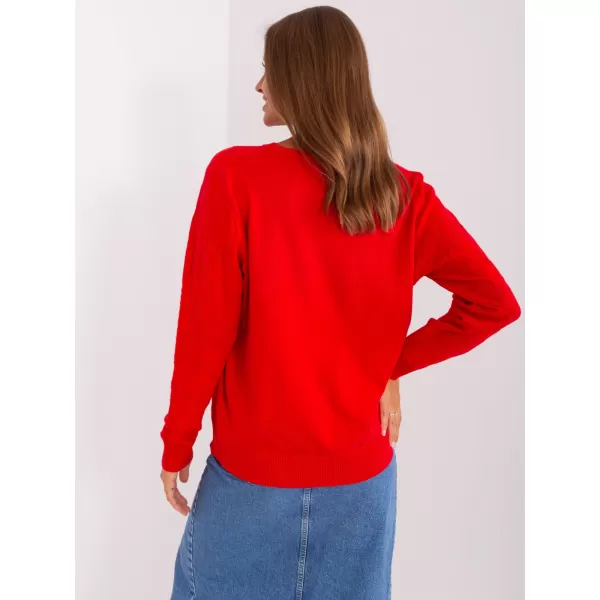  Dámský svetr WOOL FASHION ITALIA AT-SW-2231A.00P RED 