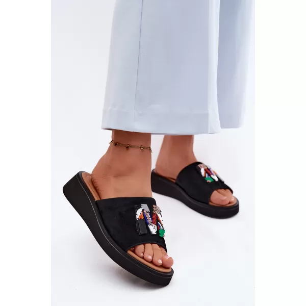 Dámské pantofle VINCEZA 66942 BLACK 