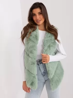 Dámská vesta WOOL FASHION ITALIA AT-KZ-2349.00P PISTACHIO