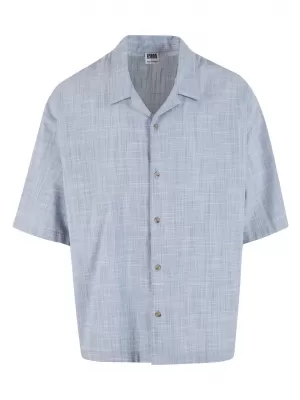 Pánská košile URBAN CLASSICS TB7562 LIGHTBLUE/WHITE