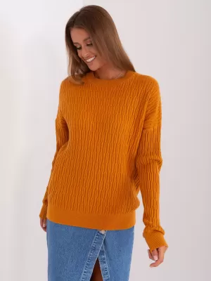 Dámský svetr WOOL FASHION ITALIA AT-SW-2338.14P BRIGHT ORANGE
