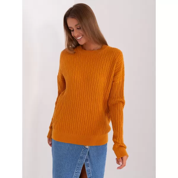  Dámský svetr WOOL FASHION ITALIA AT-SW-2338.14P BRIGHT ORANGE 