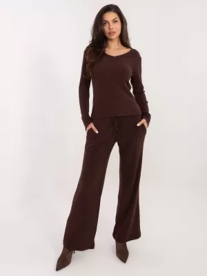 Dámské kalhoty FACTORY PRICE SM-SP-A1572.16 DARK BROWN