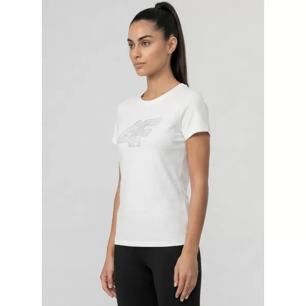  Dámské triko 4F 4FWMM00TTSHF3309 WHITE 