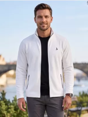 Pánská fleece mikina ALTISPORT ALM002852 BÍLÁ