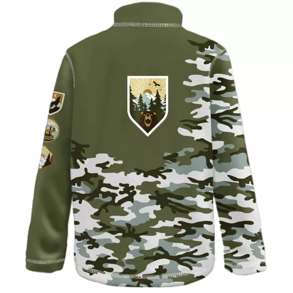  Dětská fleecová mikina WAMU MASKÁČ KHAKI 