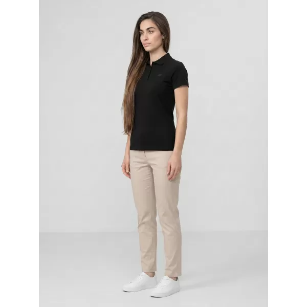  Dámské triko s límečkem 4F 4FWMM00TPTSF0768 DEEP BLACK 