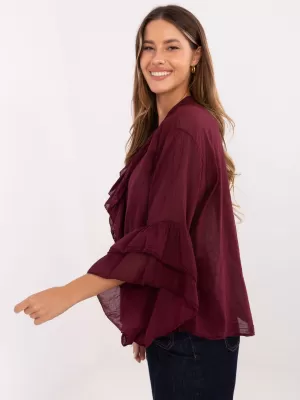 Dámská halenka ITALY MODA MI-KS-92330.07 BURGUNDY