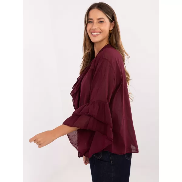  Dámská halenka ITALY MODA MI-KS-92330.07 BURGUNDY 