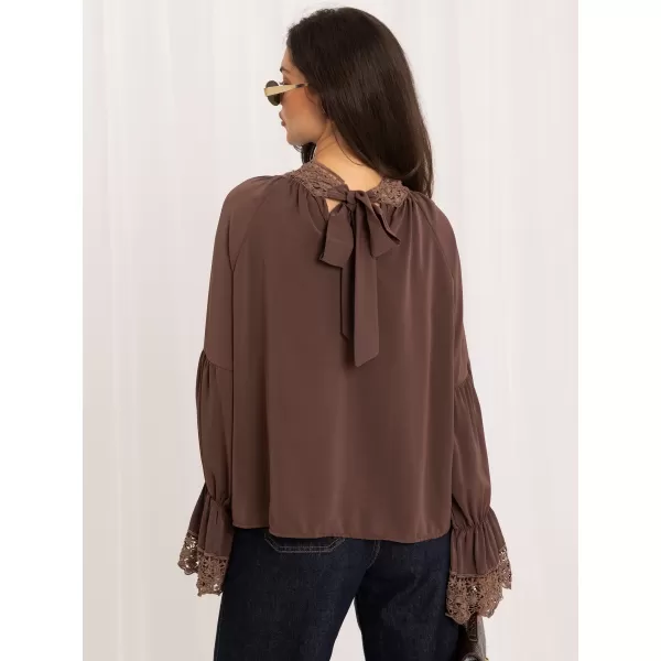  Dámská halenka ITALY MODA MI-BZ-3527.65 DARK BEIGE 