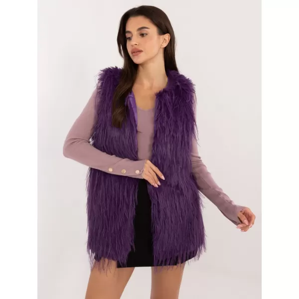  Dámská vesta WOOL FASHION ITALIA AT-KZ-2349-1.50 DARK PURPLE 