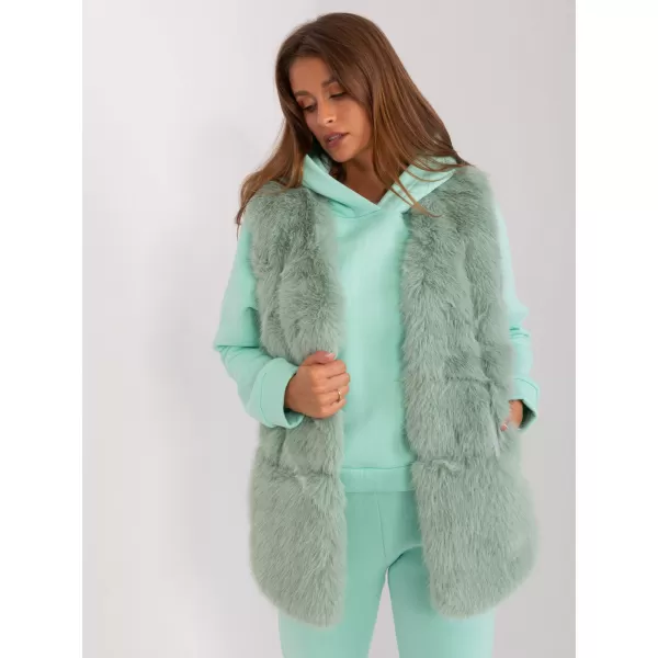  Dámská vesta WOOL FASHION ITALIA AT-KZ-2368.00P PISTACHIO 