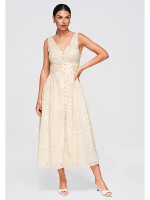 Dámské šaty OMBRE OW-DLR-E0015 BEIGE