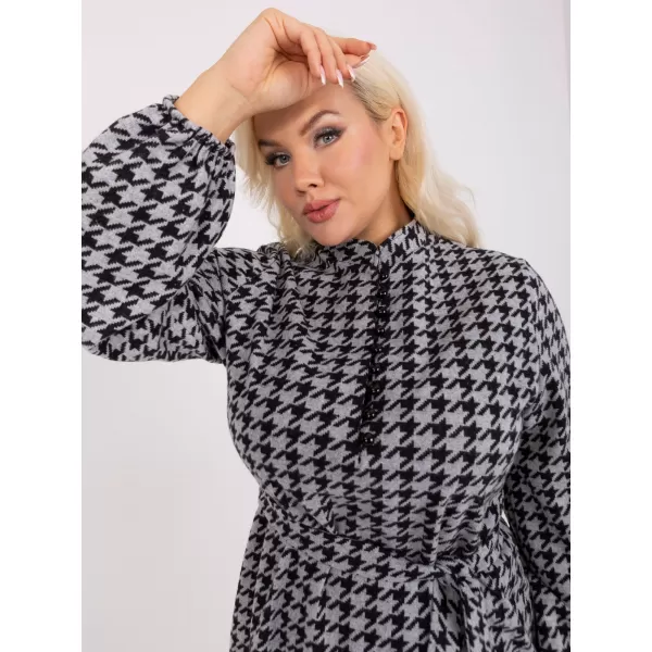 Dámské šaty LAKERTA LK-SK-509476.28P GRAY-BLACK 