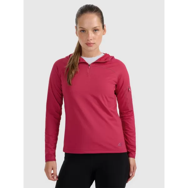  Dámská funkční mikina 4F 4FWAW25TFSWF591 DARK PINK 