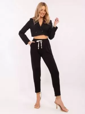 Dámské kalhoty ITALY MODA DHJ-SP-9283.83P NOIRE